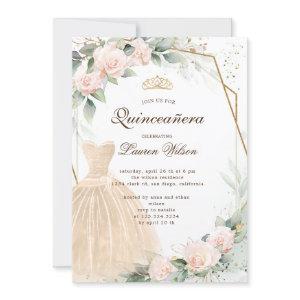eucalyptus golden floral  Quinceañera