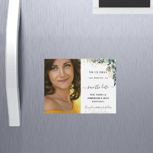 Eucalyptus photo birthday save the date magnet
