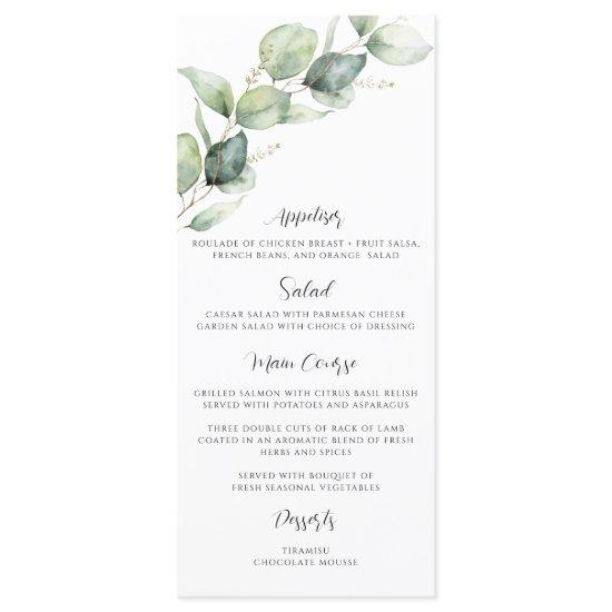 Eucalyptus Quinceanera 15th Birthday Party Photo Menu