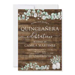 Eucalyptus Rustic Wood Quinceanera Celebration