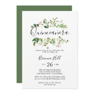 Eucalyptus Simple Brown Floral Quinceañera
