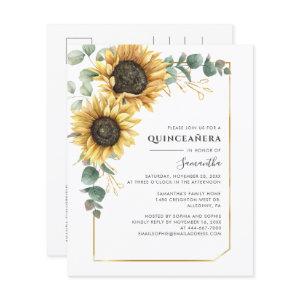 Eucalyptus Sunflower Quinceanera 15th Birthday
