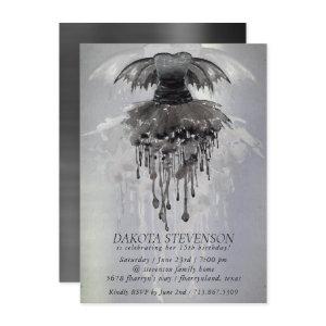 Evil Fairy Gown | Gothic Black Vampy Rock Sheen