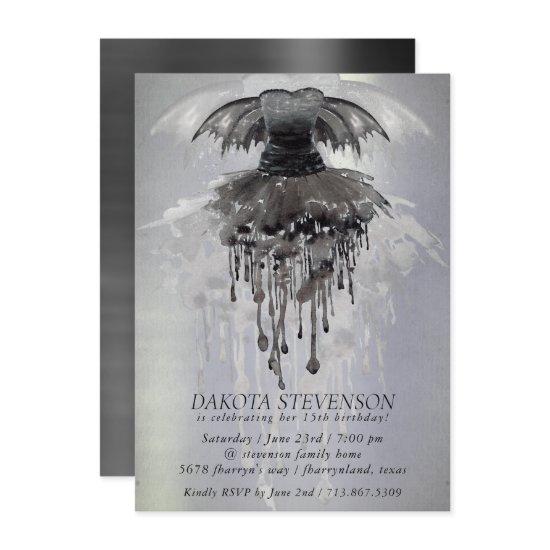 Evil Fairy Gown | Gothic Black Vampy Rock Sheen