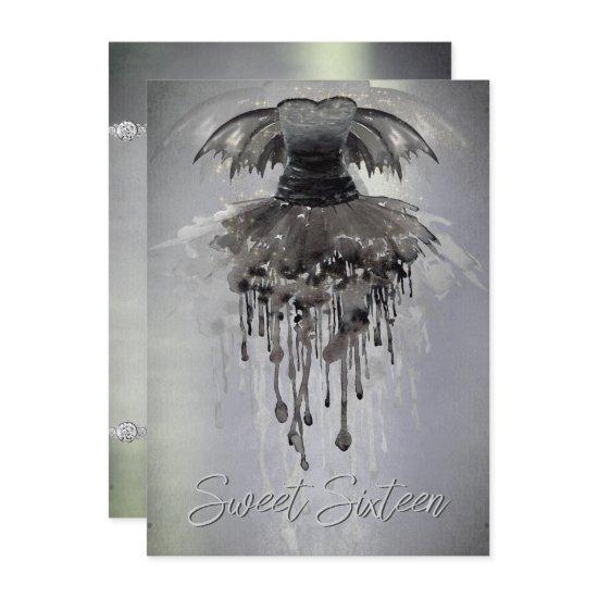 Evil Fairy Gown | Gothic Black Vampy Rock Sheen