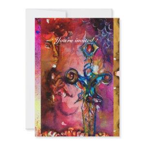 EXCALIBUR 1, bright red ,pink purple parchment
