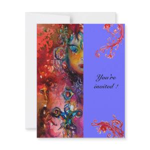 EXCALIBUR , bright red ,blue purple fuchsia yellow