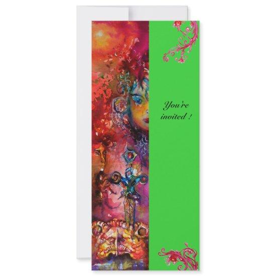 EXCALIBUR , bright red ,pink blue green