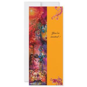 EXCALIBUR , bright red ,pink blue yellow