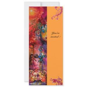 EXCALIBUR , bright red ,pink blue yellow