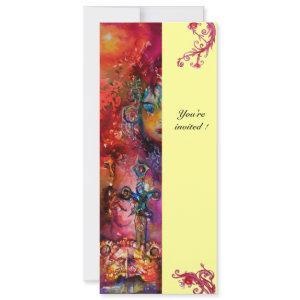 EXCALIBUR , bright red ,pink blue yellow
