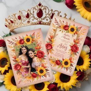 Exquisite Twins Botanical Frame Spanish Photo XVs