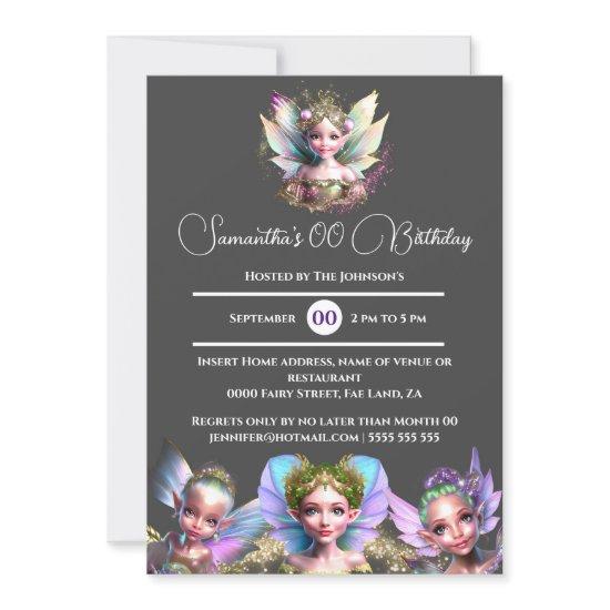 Fairies whimsical magical girls iridescent glitter