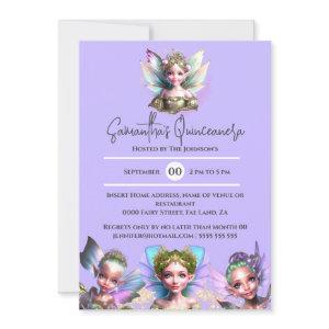 Fairies whimsical magical girls iridescent purple