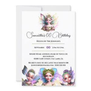 Fairies whimsical magical girls iridescent white