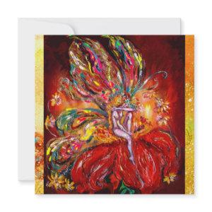 FAIRY IN RED ,ice metallic ,yellow  green Announcement