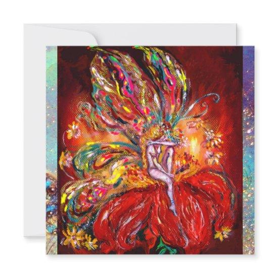 FAIRY IN RED  yellow  green blue Announcement