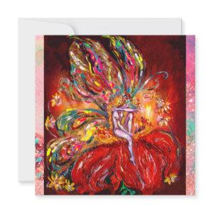 FAIRY IN RED  yellow  green pink Announcement