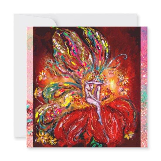 FAIRY IN RED  yellow  green pink Announcement