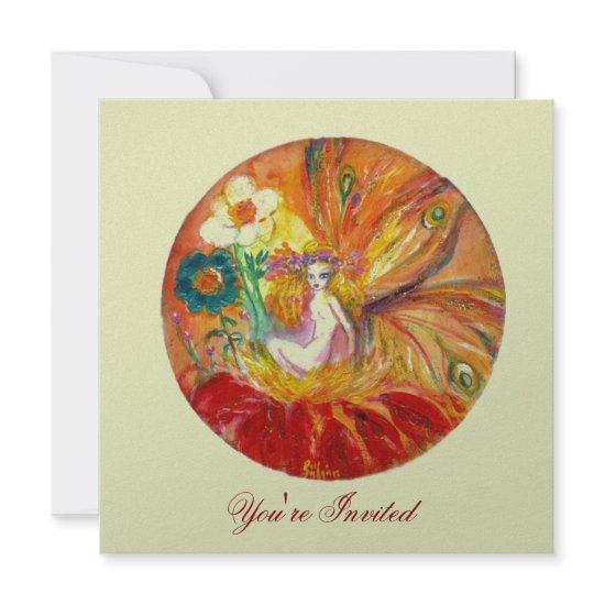 FAIRY OF THE FLOWERS silver metallic ,red  yellow