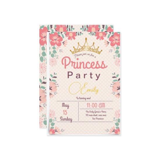 Fairy Princess 1st Birthday Floral Birthday