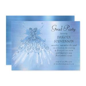 Fairy Wing Ice Gown | Frost Blue Iridescent Sheen
