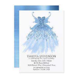 Fairy Wing Ice Gown | Frost Blue Iridescent Sheen