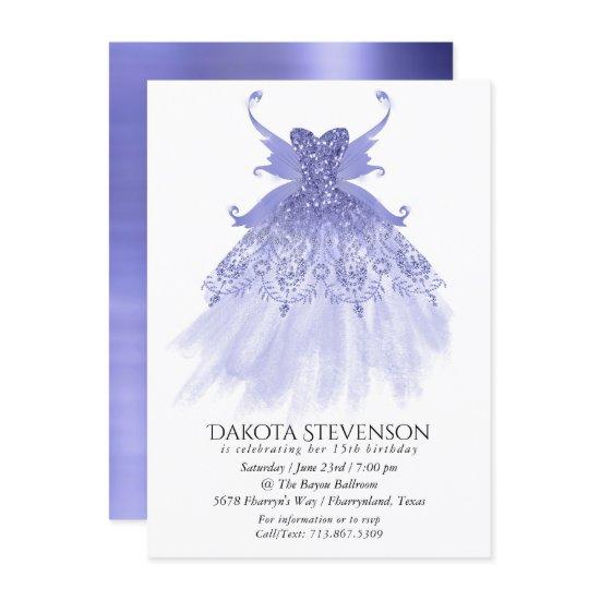 Fairy Wing Lavender Gown | Purple Iridescent Sheen