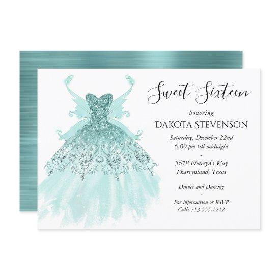 Fairy Wing Mint Gown | Luxe Pearl Green Aqua Sheen