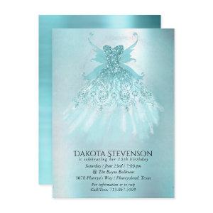 Fairy Wing Mint Gown | Luxe Pearl Green Aqua Sheen
