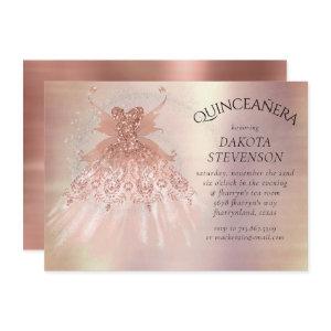 Fairy Wing Rose Gold Gown | Terracotta Coral Sheen