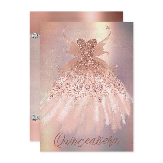 Fairy Wing Rose Gold Gown | Terracotta Coral Sheen
