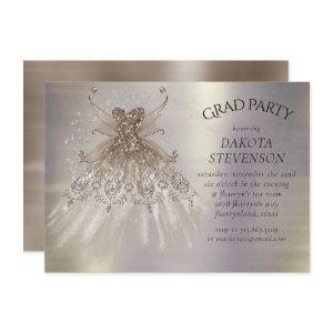 Fairy Wing Taupe Gown | Champagne Elegant Sheen
