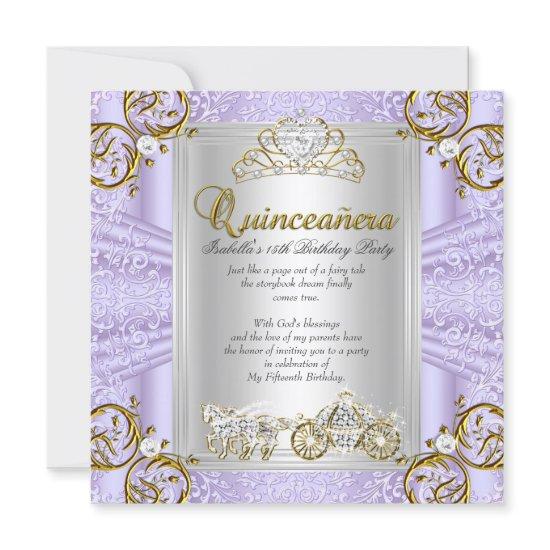 Fairytale Quinceanera 15th Birthday Lavender