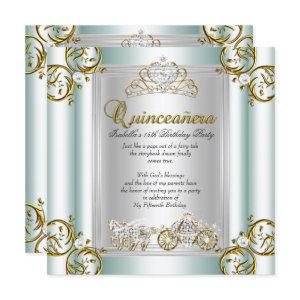Fairytale Quinceanera 15th Birthday Mint Blue