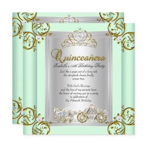 Fairytale Quinceanera 15th Birthday Mint Green