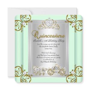 Fairytale Quinceanera 15th Birthday Mint Green