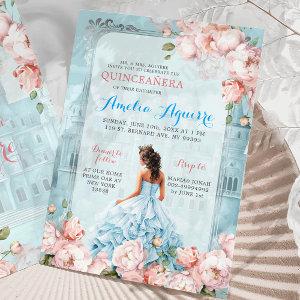 Fairytale Royal Castle Pink Blue Quinceañera
