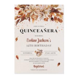 Fall Marigold Orange Flowers Boho Quinceanera