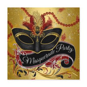 Fancy Black Gold Masquerade Party
