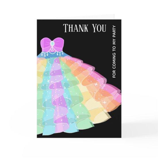 Fancy Glam Gown Dresses Thank You Card