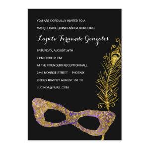 Fancy Purple Masquerade Quinceanera Party