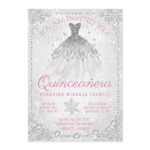 Fancy Winter Wonderland Snowflake Quinceanera