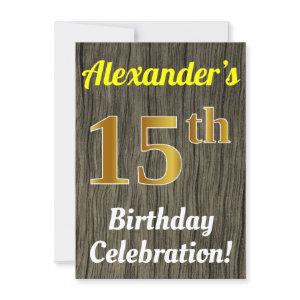 Faux Wood, Faux Gold 15th Birthday Celebration