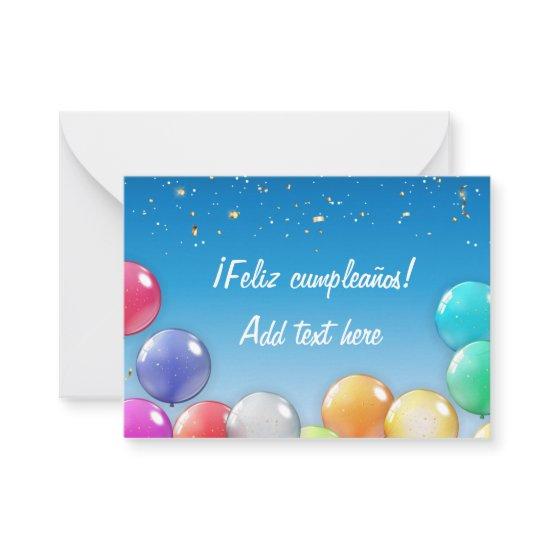 ¡Feliz cumpleaños! Spanish Birthday Card