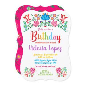 Fiesta Birthday Party folkart flowers