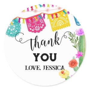 Fiesta Birthday Party  Mexican theme Classic Round Sticker