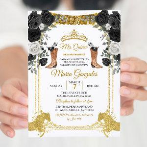 Fiesta Black & Gold Butterfly Mis XV Anos Invitati