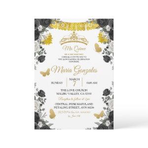 Fiesta Black & Gold Butterfly Mis XV Anos