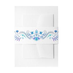 Fiesta Blue Birthday Shower Wedding  Belly Band